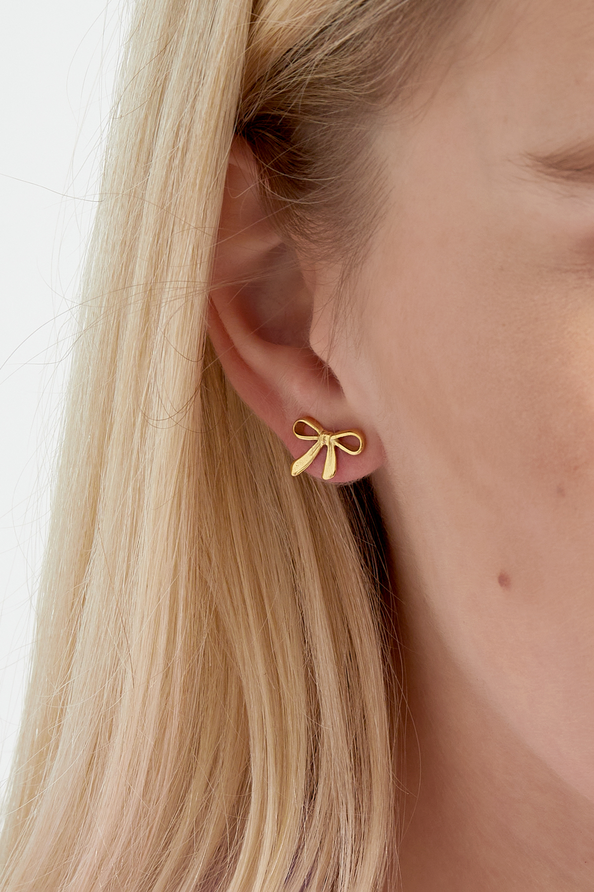 Oorbellen Studs Simple Bow met kleine strik