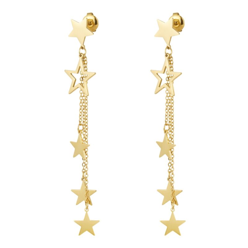 Charlery Oorbellen Falling Stars goud