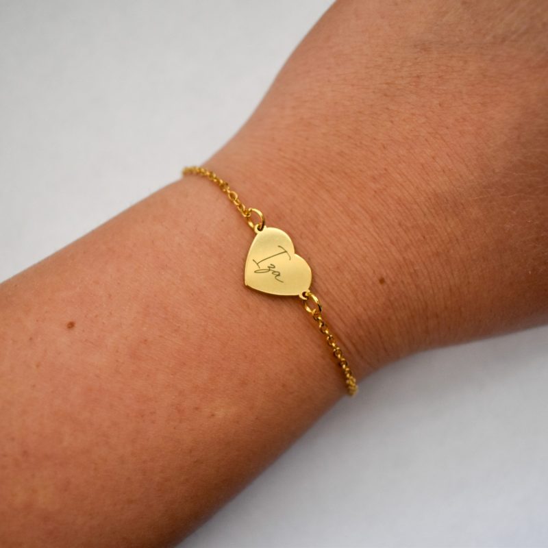 Charlery Graveerbare Armband Iza Hart goud