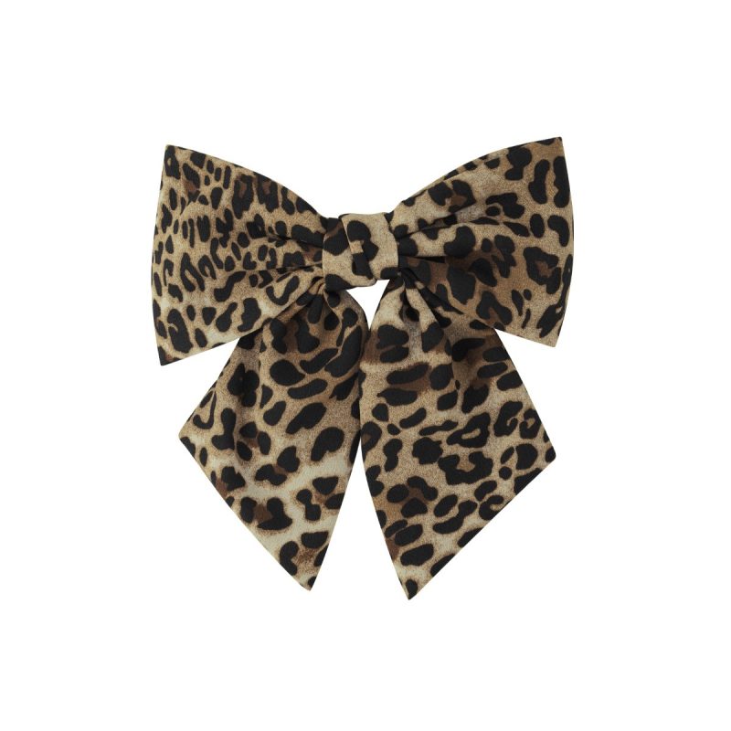 Charlery Haarstrik Panterprint Zwart Beige
