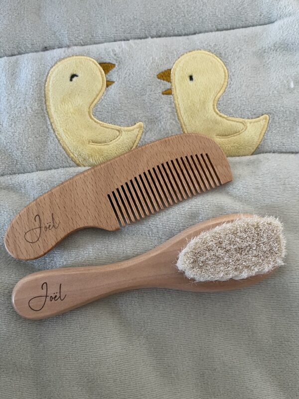 Baby Borstel en Kam Set met Naam